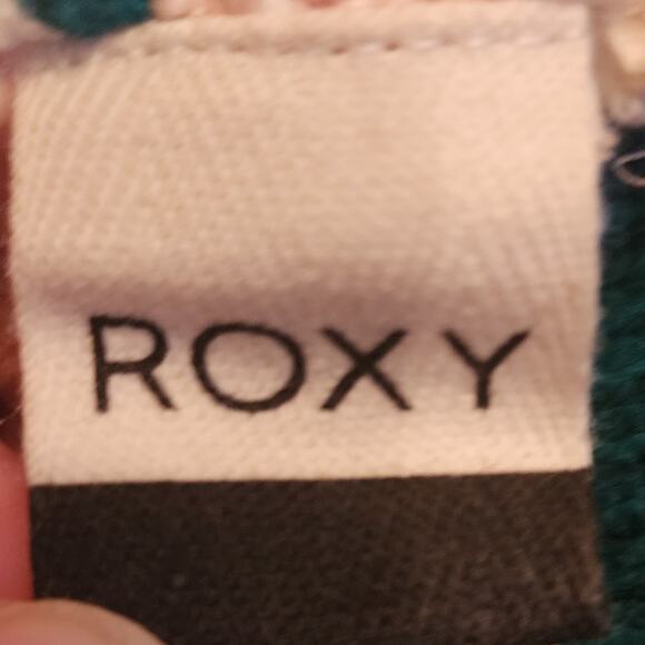 Roxy Sun Express Hooded Beachy Slouchy Striped Knit Sweater Size XS - Picture 9 of 11